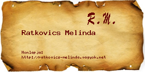 Ratkovics Melinda névjegykártya